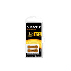 Duracell Hearing Aid CODE:312 PR41 1.45 V Zinc Air  6 Μπαταρίες