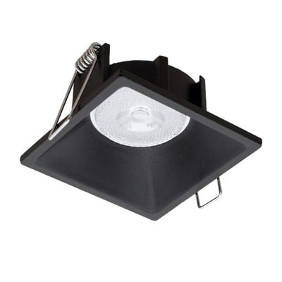 Φωτιστικό Χωνευτό Downlight 77Χ77mm Μαύρο Gu10 35W