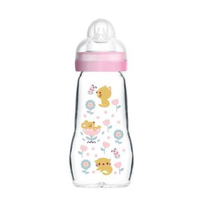 MAM Feel Good Glass Bottle with Silicone Nipple fo