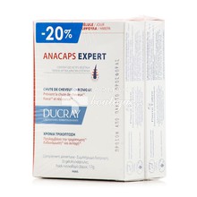 Ducray Σετ Anacaps Expert - Χρόνια Τριχόπτωση, 2 x 30 caps (PROMO -20%)