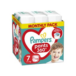 Pampers Pants Πάνες Βρακάκι Μέγεθος 7 (17kg+) 114 πάνες 