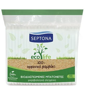 Septona Eco Life-Βιοδασπώμενες Μπατονέτες, 100τμχ