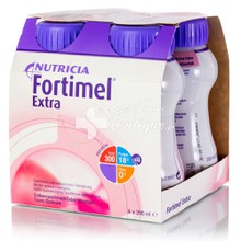 Nutricia Fortimel Extra ΦΡΑΟΥΛΑ - Υπερπρωτεϊνικό Ρόφημα, 4 x 200ml