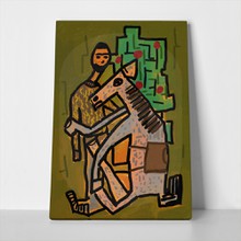 Man donkey eastern style cubism 785626666 a