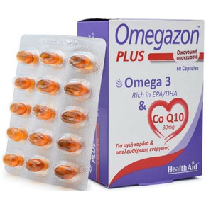 Health Aid Omegazon Plus Omega-3 & Co-Q10 30mg, Γι