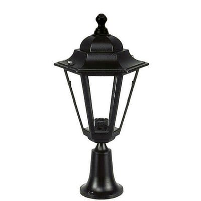 Aluminium Column Light Lantern Black Height:49cm Ε