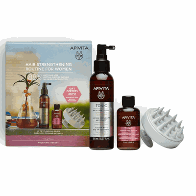 Apivita Hair Strengthening Routine Set For Women