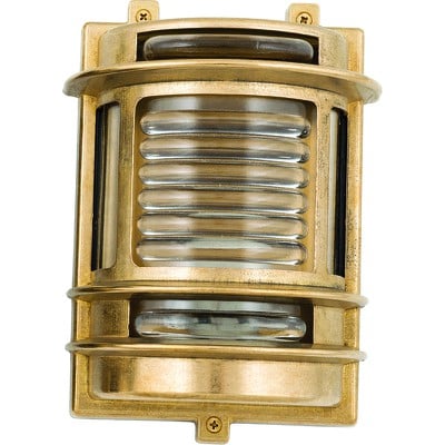 Brass Wall Light Height: 22cm Ε27 Ip64