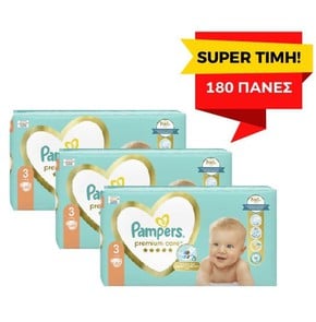 3x Pampers Πάνες Premium Care Μέγεθος 3 6-10kg, 3x