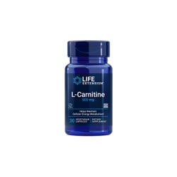 Life Extension L-Carnitine 500mg Συμπλήρωμα Διατροφής Για Ενίσχυση Του Κυτταρικού Μεταβολισμού 30 φυτικές κάψουλες