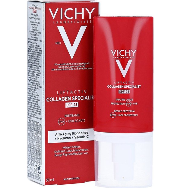 VICHY Liftactiv Collagen Specialist SPF25 50ml - Κρέμα Προσώπου Με Αντηλιακά Φίλτρα Κατά Των Ρυτίδων & Των Δυσχρωμιών