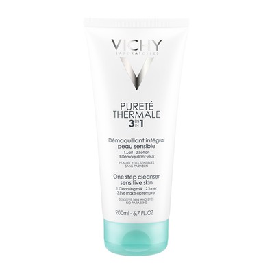 VICHY Purete Thermale 3in1 One Step Cleanser for Sensitive Skin 200ml - Γαλάκτωμα Καθαρισμού Τονωτική Λοσιόν & Ντεμακιγιάζ