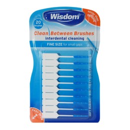 Wisdom Clean Between Brushes Μεσοδόντια Βουρτσάκια για Μικρά Διαστήματα Πολλαπλών Χρήσεων, 20 τεμ.