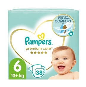Pampers Premium Care Diapers 6, 13+ kg 38 pcs