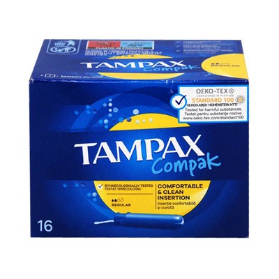Tampax Compak Regular Ταμπόν Με Απλικατέρ 16 τεμάχ