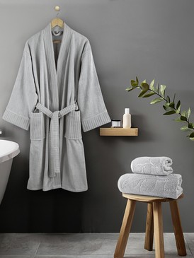 Bathrobe Velvet - Gray