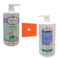 PHARMASEPT BABY MILD BATH 1000ML + HYGIENIC SHOWER 1000ML
