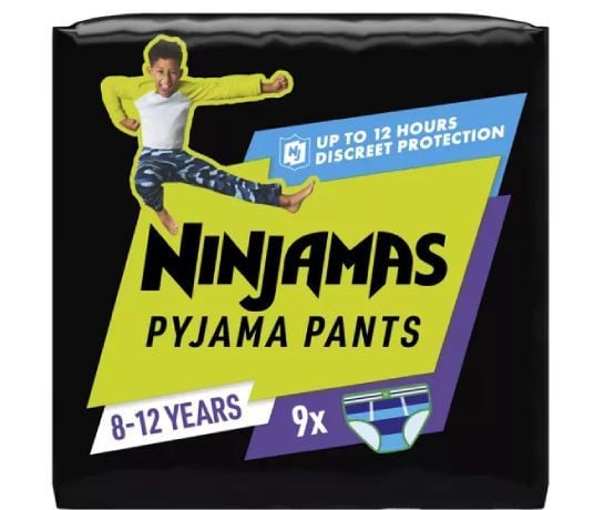 Pampers Ninjamas Pyjama Pants for Boys 8-12 Eτών (27-43kg) - 9 Pants for  the Night 
