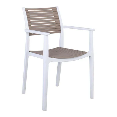 Akron Πολυθρόνα pp-uv Άσπρο - Sand Beige