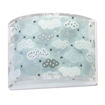 Childrens Clouds Wall Lamp Green 1Xe27 41418E