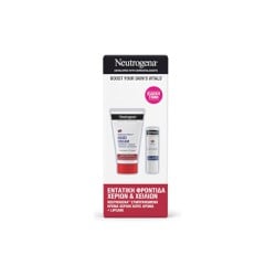 Neutrogena Promo Norwegian Formula Εντατική Φροντίδα Χεριών & Χειλιών Με Hand Cream Concentrated Unscented Συμπυκνωμένη Κρέμα Χεριών Χωρίς Άρωμα 75ml & Lipcare Ενυδατικό Στικ Χειλιών 4.8gr