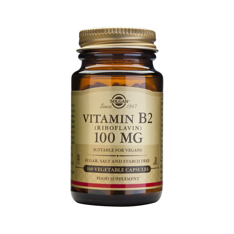 Vitamin B2 (Ριβοφλαβίνη) 100mg veg.caps