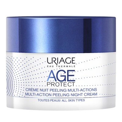 Uriage - Age Protect Multi Action Peeling Night Cream, Απολεπιστική Κρέμα Νυκτός Πολλαπλών Δράσεων για Όλους τους Τύπους - 50ml