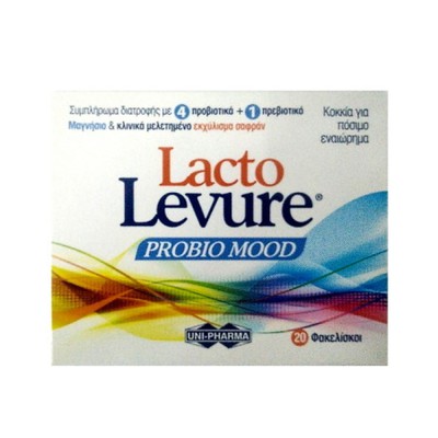 UNI-FARMA  LactoLevure Probio Mood Συμπλήρωμα Διατροφής Με Προβιοτικά & Μαγνήσιο 20 Φακελίσκοι