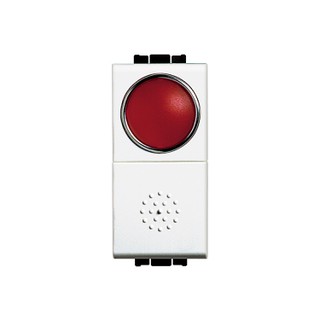 Livinglight Push Button Red Indicator 1 Module Whi