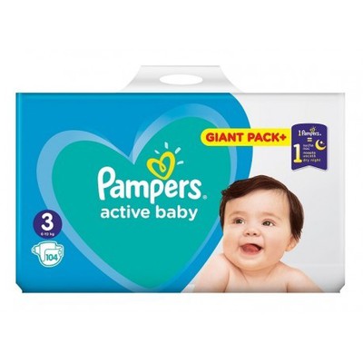 Pampers Active Baby Giant Box No3 (6-10kg) 90τμχ