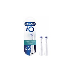 Oral-B IO Specialised Clean White Ανταλλακτικές Κεφαλές Ηλεκτρικής Οδοντόβουρτσας Λευκό Χρώμα 2 τεμάχια