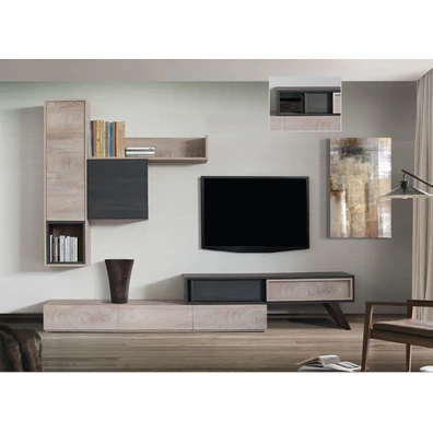 Σύνθεση Σαλονιού 250x200cm Glamour Μελαμίνη Με Επι