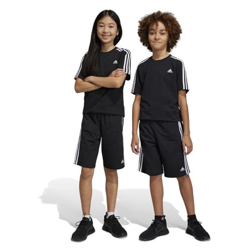 adidas kids boys essentials 3-stripes knit shorts 