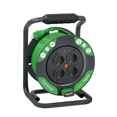 Τηοrsμαν Extension Cord Metal With Cable Reel 20M 