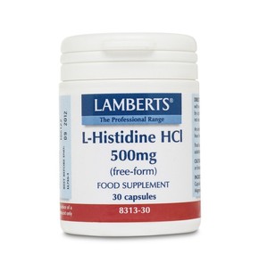 L-Histidine HCI 500 mg, 30caps (8313-30)