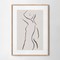 Woman lines minimalism wood