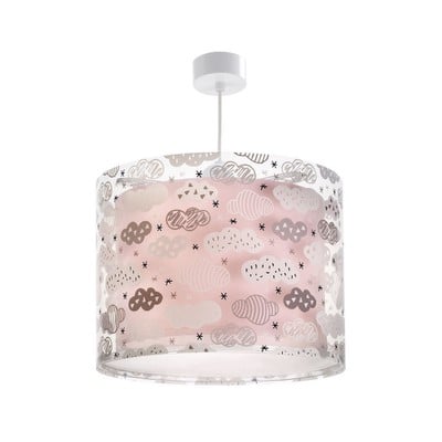 Kids Hanging Lamp Clouds Pink