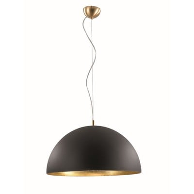 Pendant Light Black/Gold Dome Ε27 70W