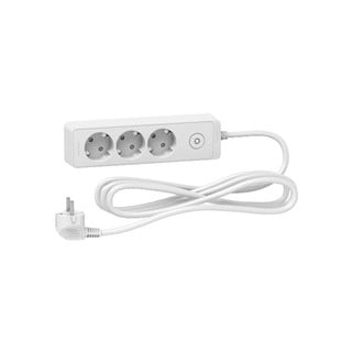 Unica Power Plug 3 Positions with Cable 3m White S