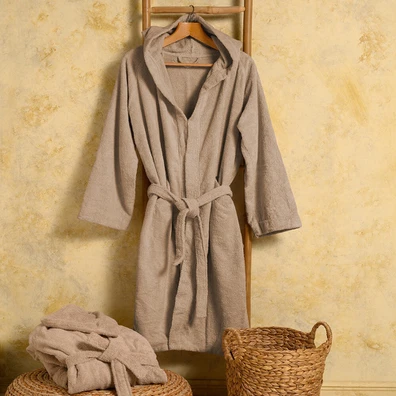 Μπουρνουζι Ενηλικων Bloom Beige