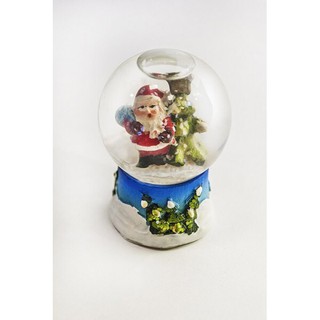 Snowball with Santa Claus on Blue Base 750131D