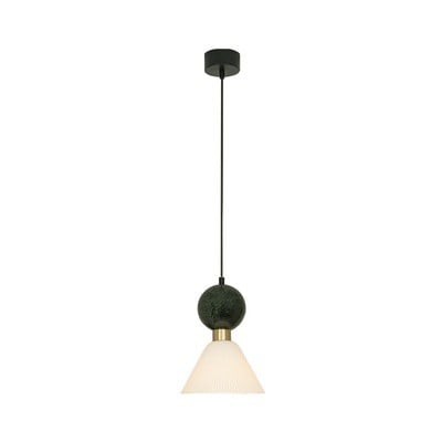 Pendant Light E14 15W Brass Green Marble