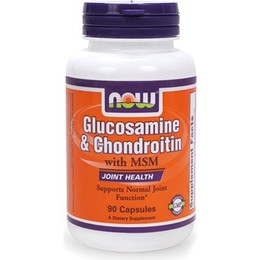 Now Foods Glucosamine & Chondroitin with MSM Συμπλήρωμα Διατροφής που Συμβάλει στην Ενίσχυση της Δομής των Αρθρώσεων, 90 caps