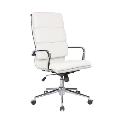 Desk Armchair/White PU
