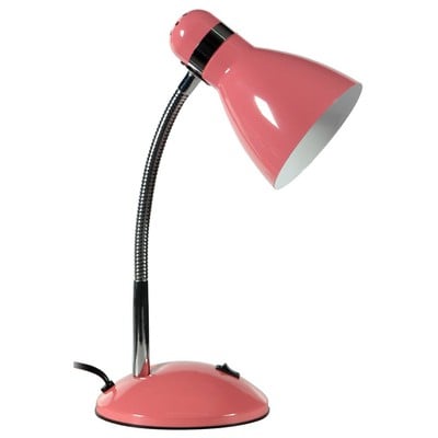 Desk Light 1xE27 Conical Pink Shade