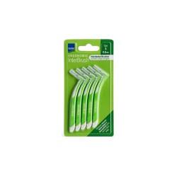 Intermed Ergonomic InterBrush Interdental Brushes With Handle 0.8mm Green Size 5 5 pieces