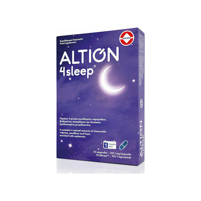 ​ALTION 4Sleep Συμπλήρωμα Διατροφής Για Βελτίωση Της Ποιότητας Του Ύπνου​​ x30 Κάψουλες