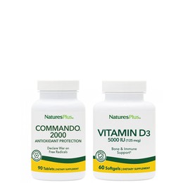 Nature's Plus Promo με Commando 2000 Antioxidant Protection, 90tabs & Vitamin D3 5000iu, 60softgels, 1σετ