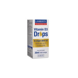 Lamberts Vitamin D3 Drops Vitamin Supplement D 20ml/600 drops