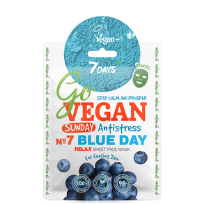 7Days Go Vegan Face Mask Blue Day For Feeling Zen 